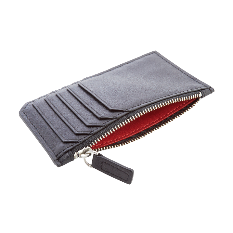 Leather Credit Card Holder and Organizer, Zippered Credit Card Wallet, RFID  Blocking Credit Card Protector with 21 Card Slots