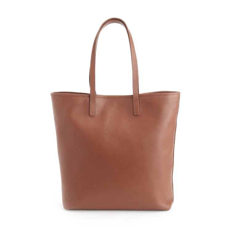 Pebbled Grain Tall Tote Bag with Wristlet | ROYCE New York
